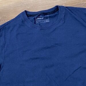 Eddie Bauer T-Shirt Mens L Minimalist Cotton Blend Heritage Navy Blue Casual